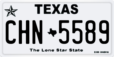 TX license plate CHN5589
