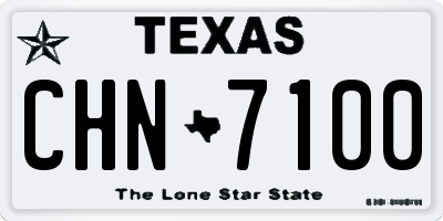 TX license plate CHN7100