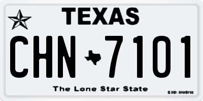 TX license plate CHN7101