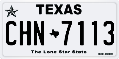 TX license plate CHN7113