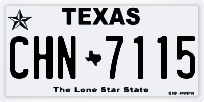 TX license plate CHN7115