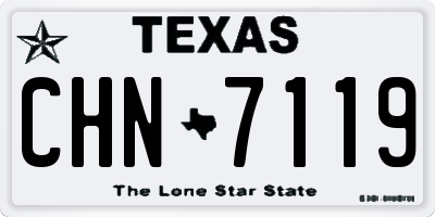 TX license plate CHN7119