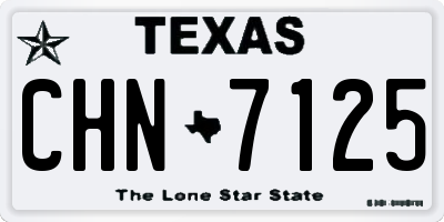 TX license plate CHN7125