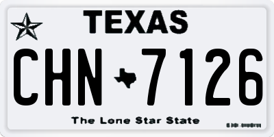 TX license plate CHN7126