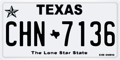 TX license plate CHN7136