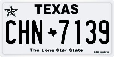TX license plate CHN7139