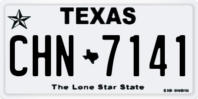 TX license plate CHN7141