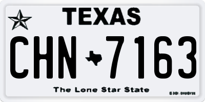 TX license plate CHN7163