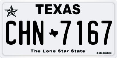 TX license plate CHN7167