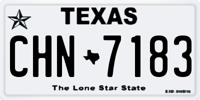TX license plate CHN7183