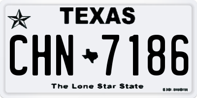 TX license plate CHN7186
