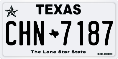 TX license plate CHN7187