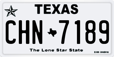 TX license plate CHN7189
