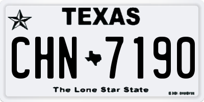 TX license plate CHN7190