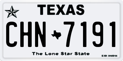 TX license plate CHN7191