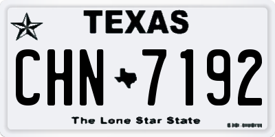 TX license plate CHN7192