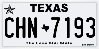 TX license plate CHN7193