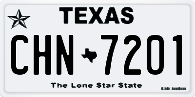 TX license plate CHN7201