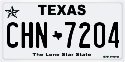 TX license plate CHN7204