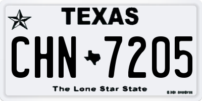 TX license plate CHN7205