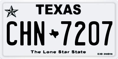TX license plate CHN7207