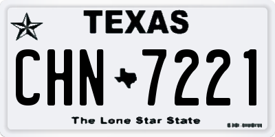 TX license plate CHN7221