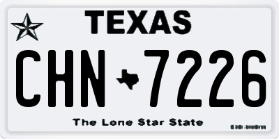 TX license plate CHN7226