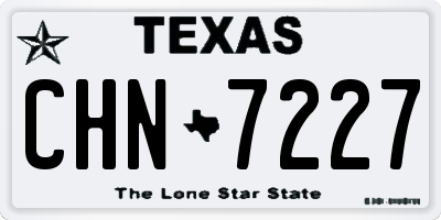 TX license plate CHN7227