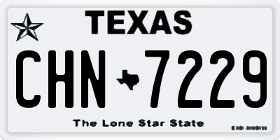 TX license plate CHN7229