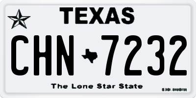 TX license plate CHN7232