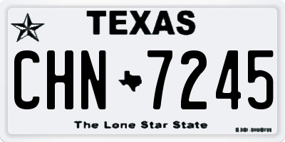 TX license plate CHN7245