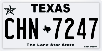TX license plate CHN7247