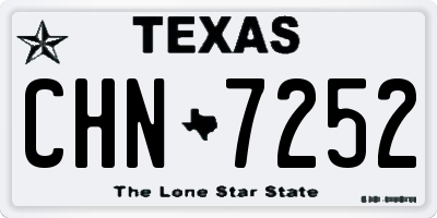 TX license plate CHN7252