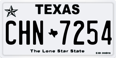 TX license plate CHN7254