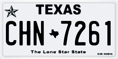 TX license plate CHN7261