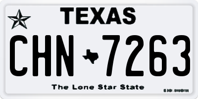 TX license plate CHN7263