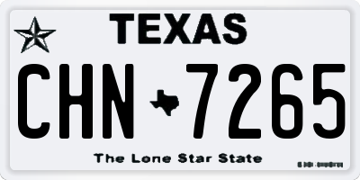 TX license plate CHN7265