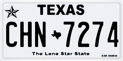 TX license plate CHN7274