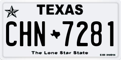 TX license plate CHN7281
