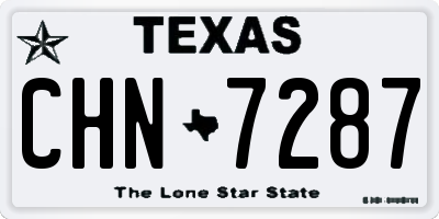 TX license plate CHN7287