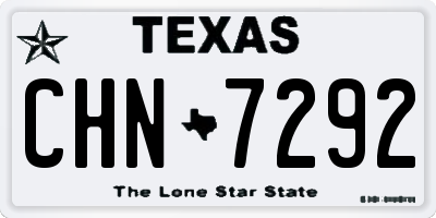 TX license plate CHN7292