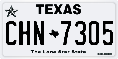 TX license plate CHN7305