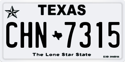 TX license plate CHN7315