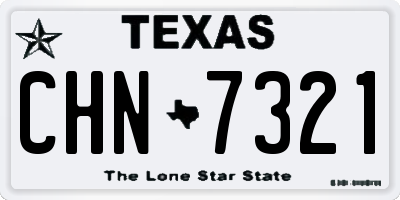 TX license plate CHN7321