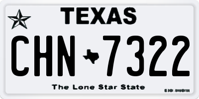 TX license plate CHN7322
