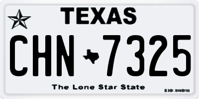 TX license plate CHN7325