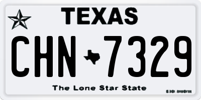 TX license plate CHN7329