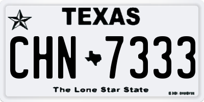 TX license plate CHN7333