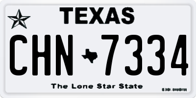 TX license plate CHN7334