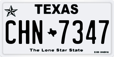 TX license plate CHN7347